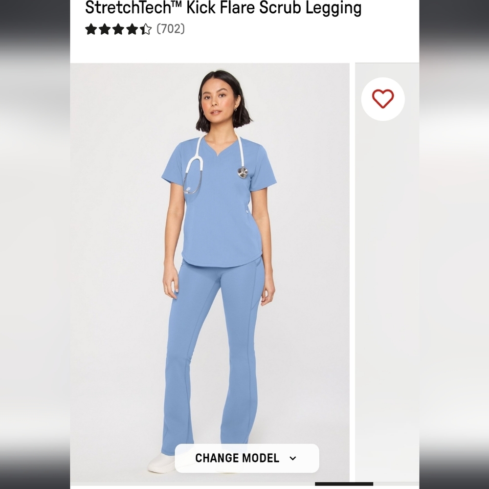 Elemental Blue Fabletics Scrub Set